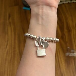 Chic Silver Beaded Bracelet